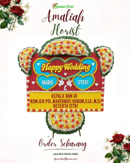 Papan Bunga Pernikahan Hotel Santika Premiere
